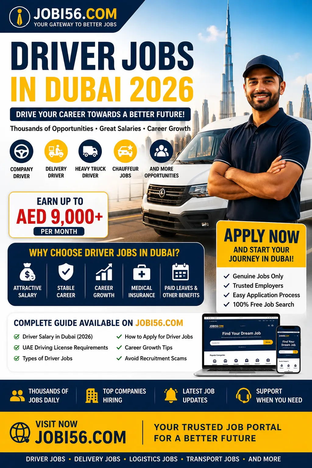 Official Job Advertisement - Light Vehicle Driver – Dubai, UAE (2026 Hiring)