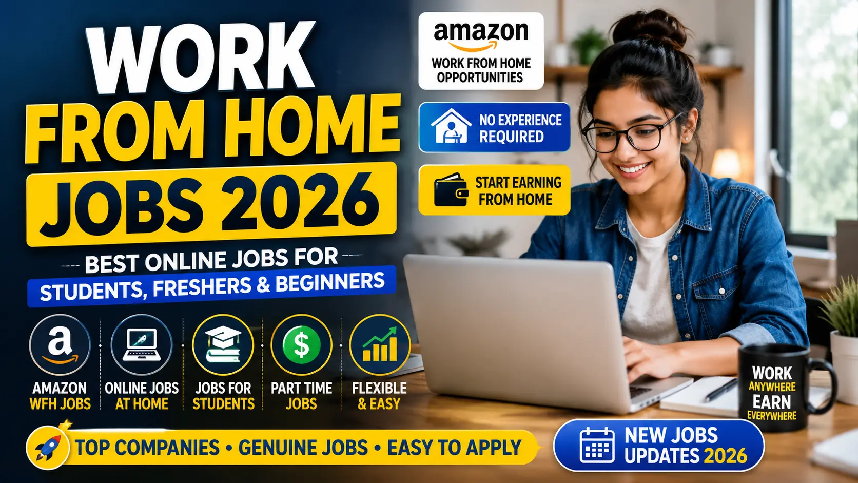 Work From Home Jobs 2026 | Best Online Jobs for Students &amp; Beginners