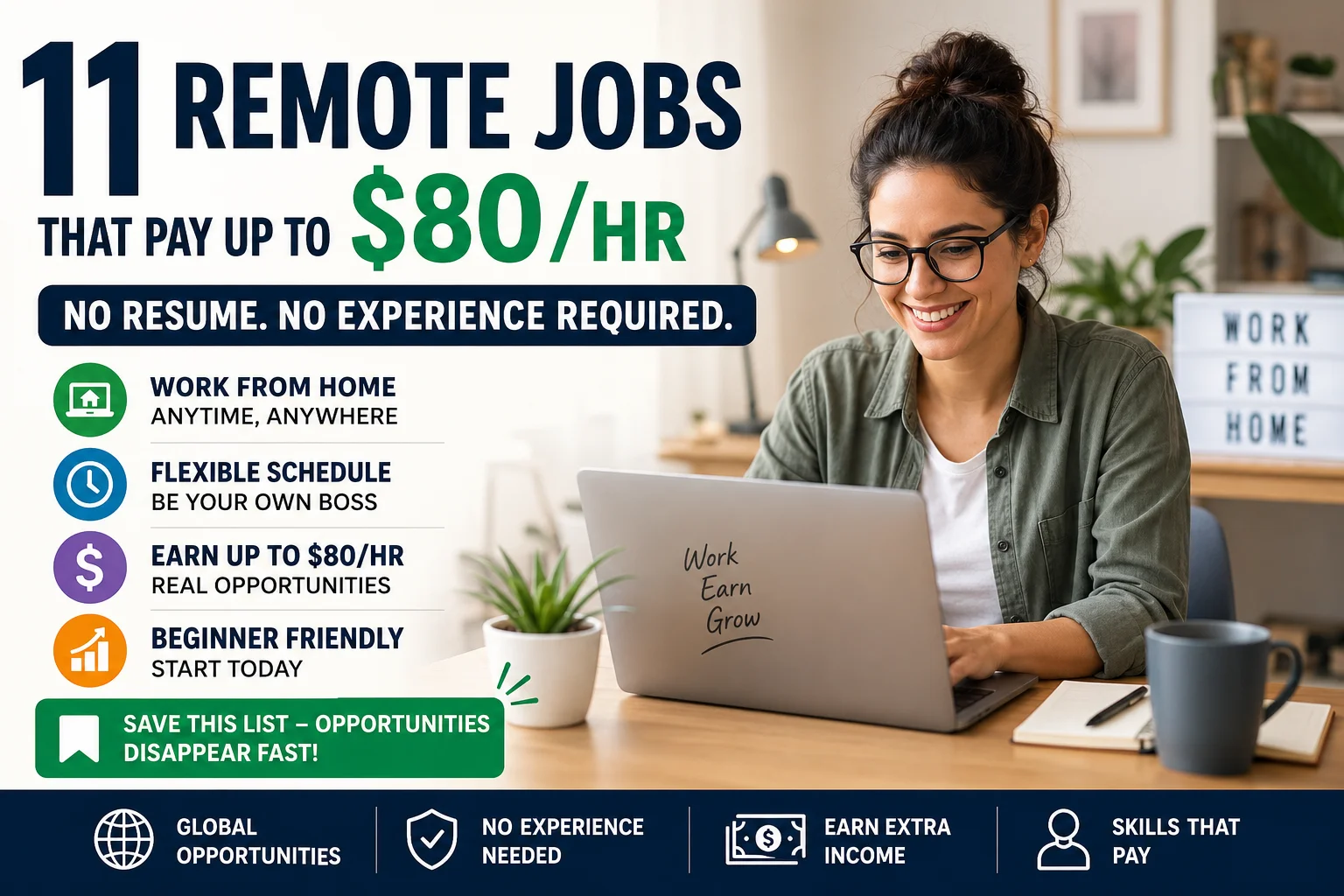 11 Best Remote Jobs That Pay Up to $80/Hour in 2026 (No Resume or Experience Needed)