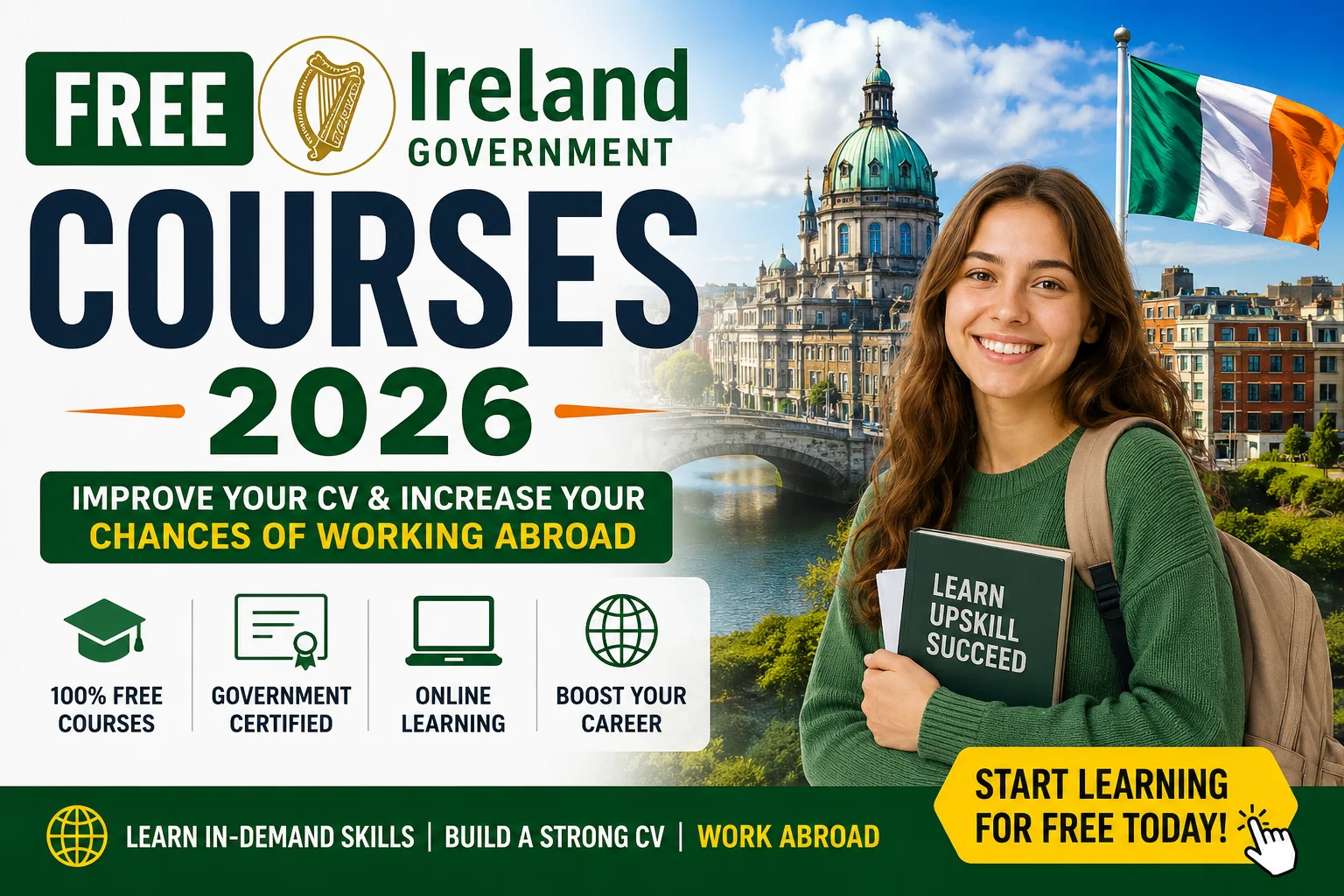 Free Ireland Government Courses 2026: Learn In-Demand Skills & Boost Your CV for International Jobs