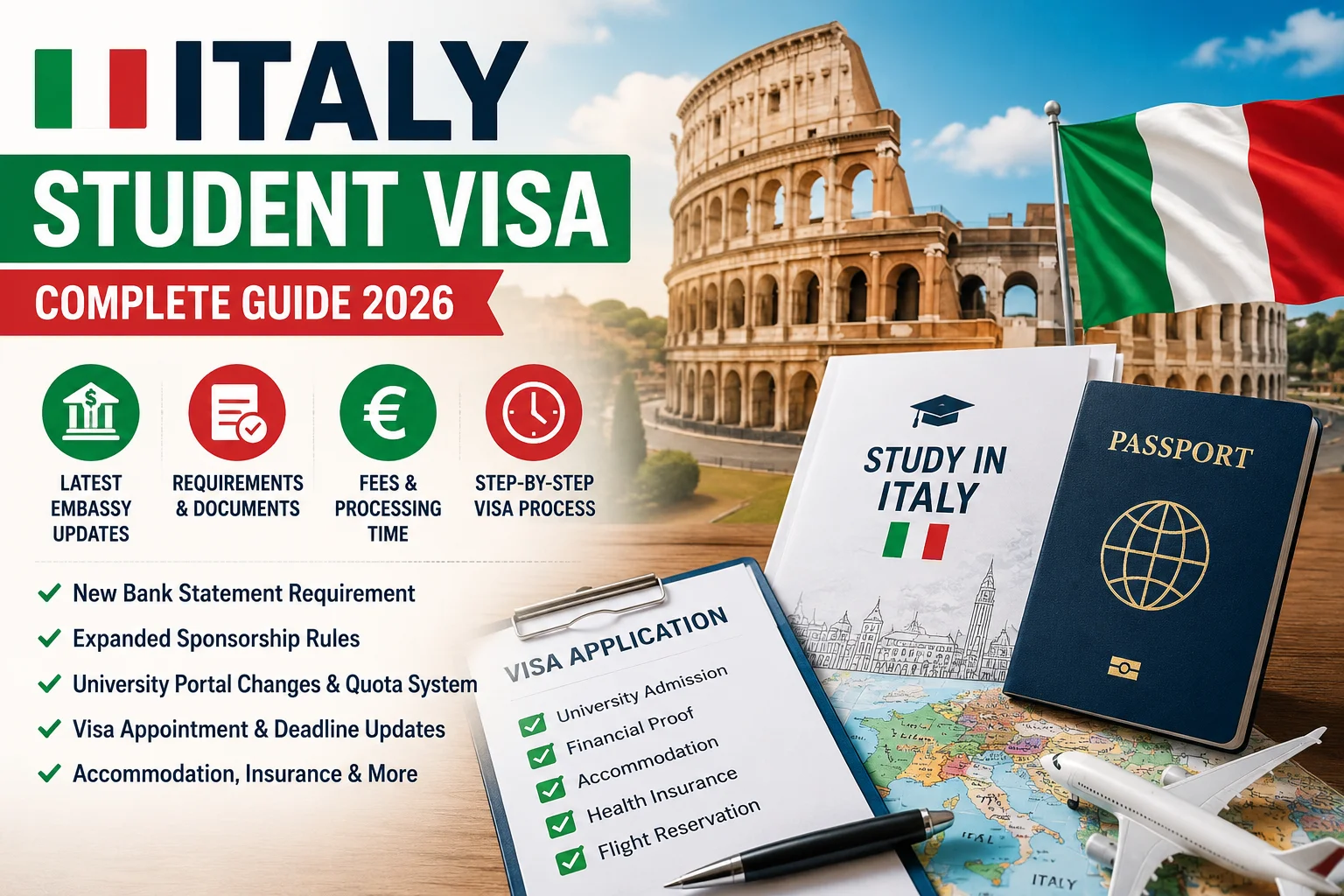 Italy Student Visa 2026 🇮🇹 New Embassy Requirements and Appointment Updates